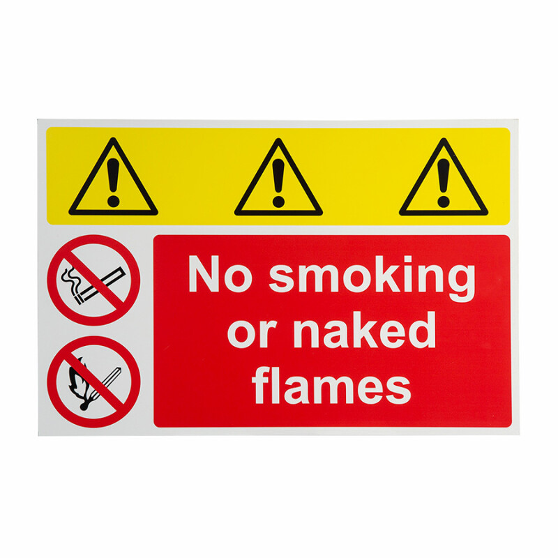 Chemical Store Sign No Smoking Or Naked Flames X X Mm