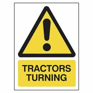 Safety Sign – Tractors Turning (7425)