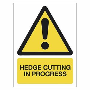 Safety Sign – Hedge Cutting (4578)