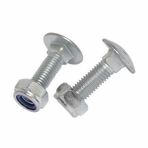 Metric Plated HT Coach Bolts & Lock Nuts