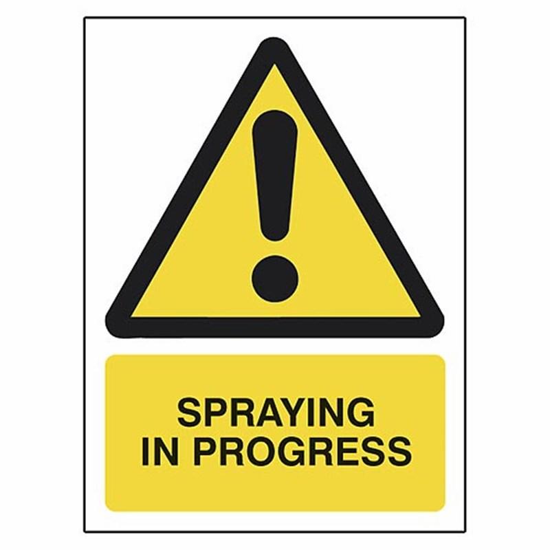 Boot Sprayer Sign 'SPRAYING IN PROGRESS' Safety Sign