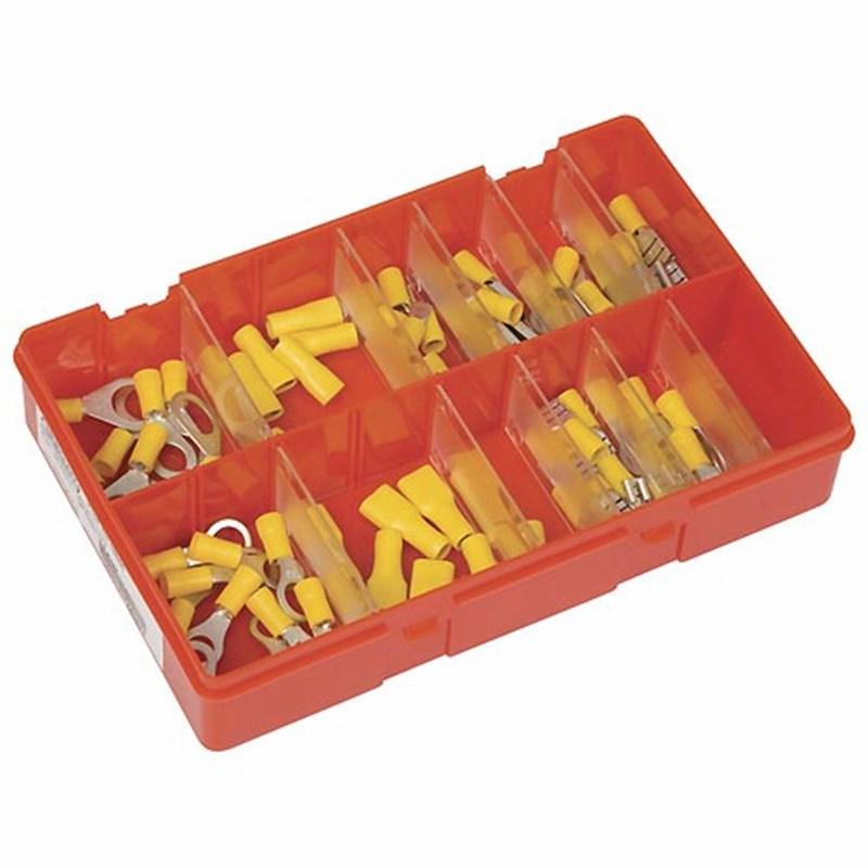 Yellow Terminal Box Yellow Terminals & Connectors Selection Box (Qty 110)