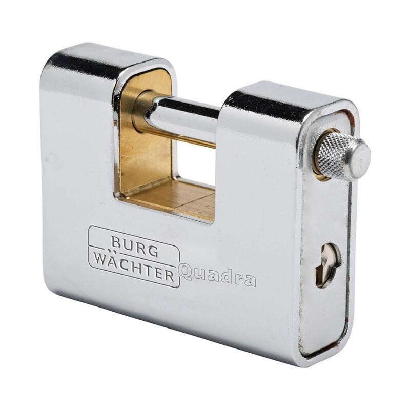 Rotating Shutter Lock 80mm Armoured Closed Shackle Shutter Lock (Quadra 555 80)