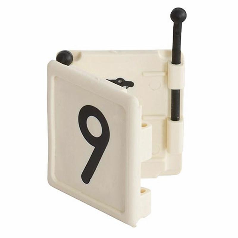 Collar Number DUO – No.9, White (Pk 6)
