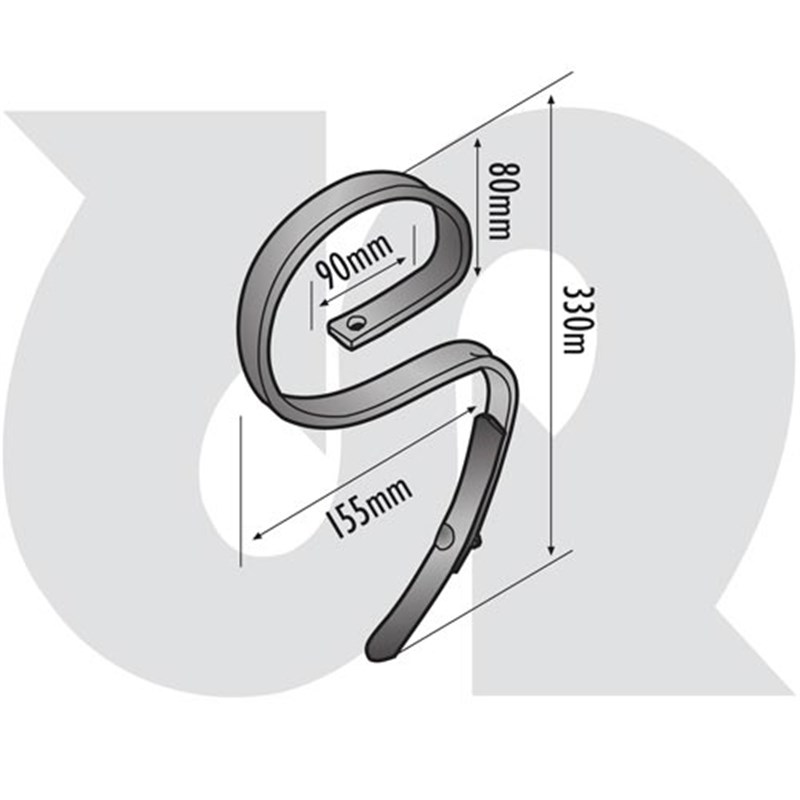 Seedbed 'S' Tine c/w point (330mm)