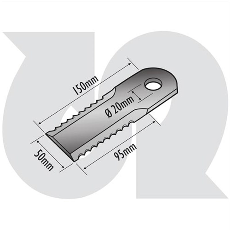 Rotating Blade, 5mm (serrated on 2 sides)