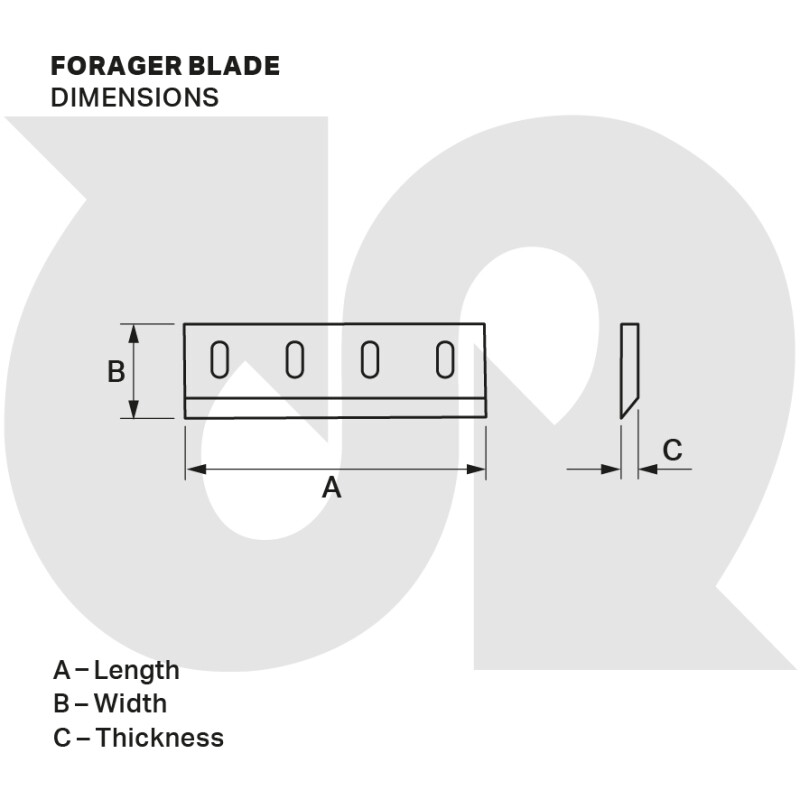 SH40N Forager Blade with Tungsten coated edge (to fit RECO MENGELE) 