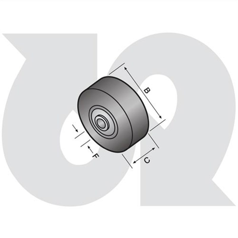 Rubber Roller, no flange (110mm dia.)