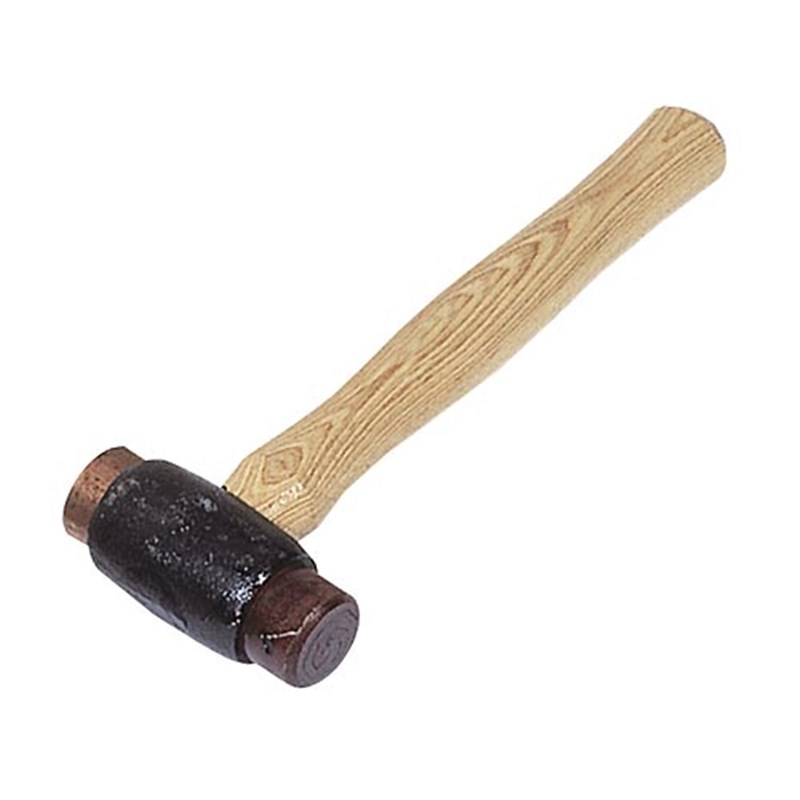 1kg (2 1/2lb) Rawhide/Copper Faced Hammer, hickory shaft