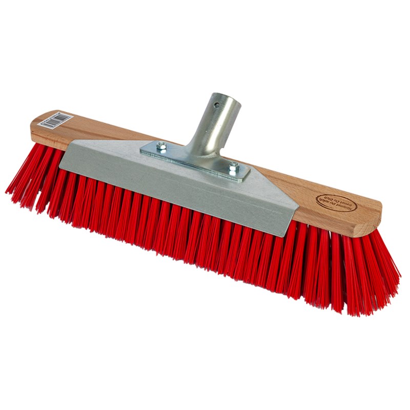 Groundsman Stiff PVC Broom Head Only - 12 Inch Sweeping Head With Wood Back & Plastic Socket