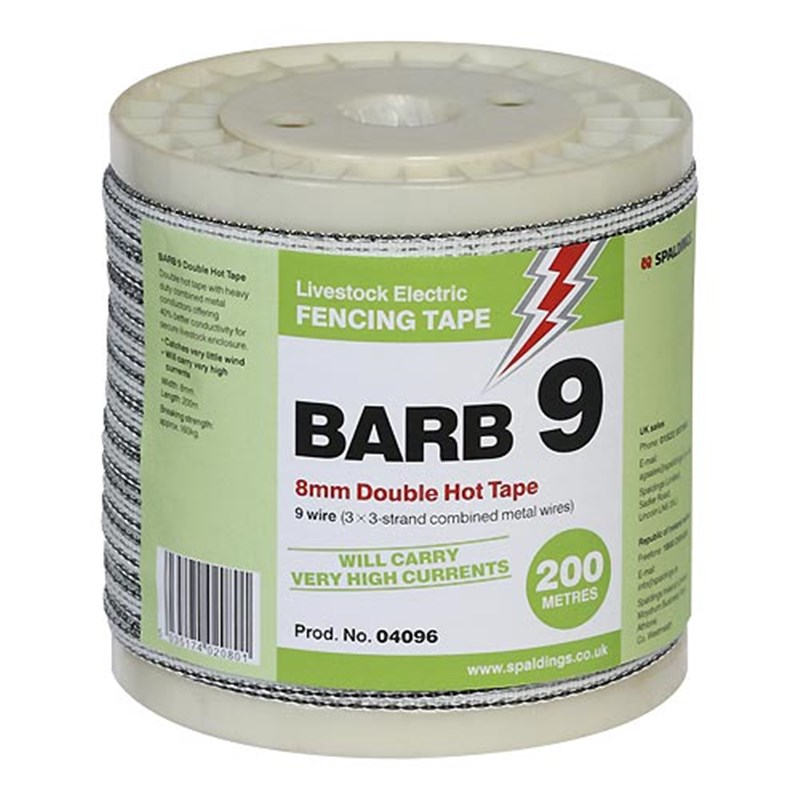 Barb 9 Double Hot Tape, 8mm x 200m