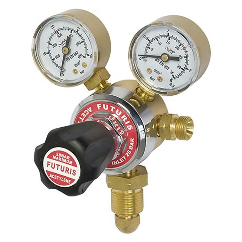 Single Stage Acetylene Regulator c/w gauges