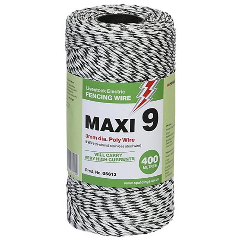 Maxi 9 Poly Fencing Wire, 3mm x 400m