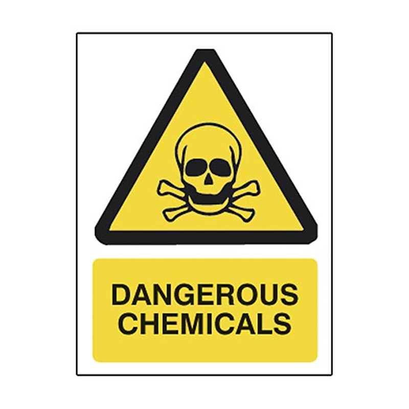 Dangerous Chemicals Sign 150 x 200 x 1mm