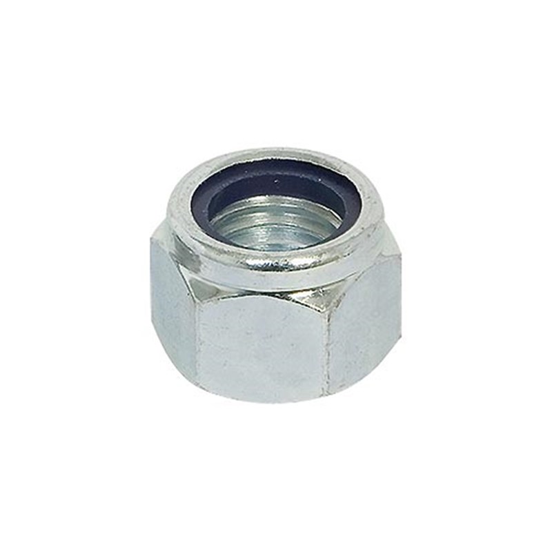 M24 Coarse Thread Hexagon Nylon Insert Nut (Pk10)