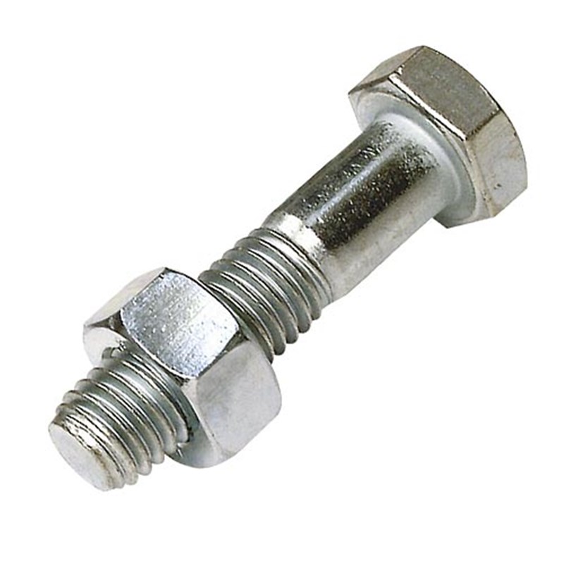 M12 x 50 Plated High Tensile Bolt & Nut (Pk 20)