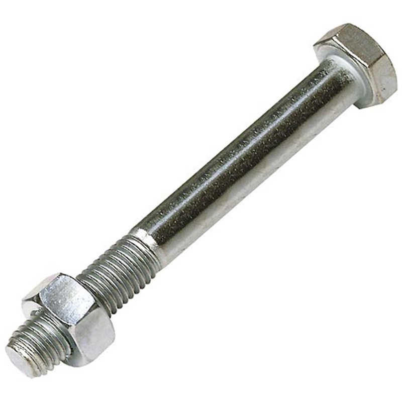 M12 x 100mm Plated High Tensile Bolt & Nut (Pk 10)