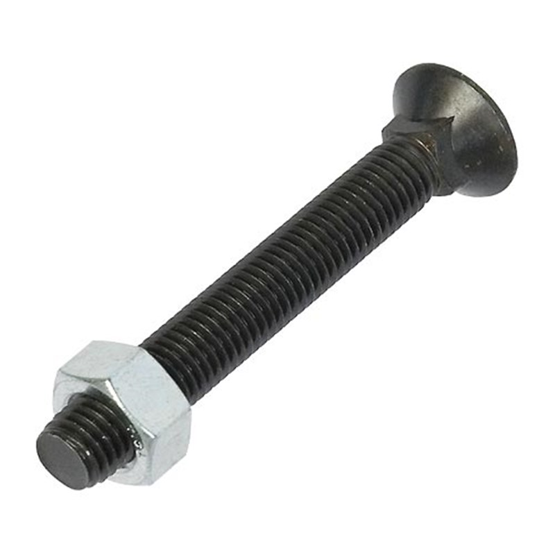 M12 x 90 Plated High Tensile (G10.9) Plough Bolt & Nut (Pk 10)