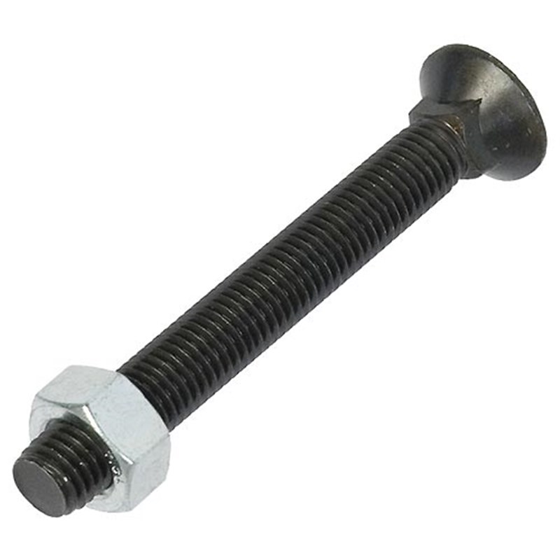 M12 x 100 Plated High Tensile Plough Bolt & Nut (Pk 10)