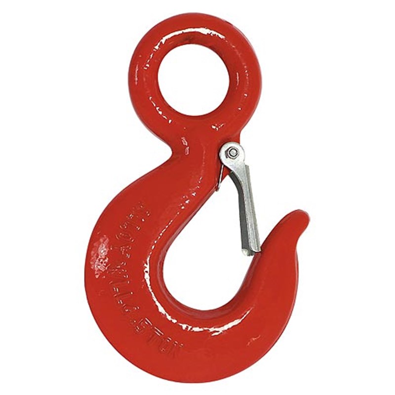 Eye Hook with Safety Clip, to fit 16mm chain