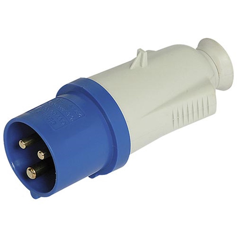 3 pin 230v, 16 amp, Male Fitting Plug