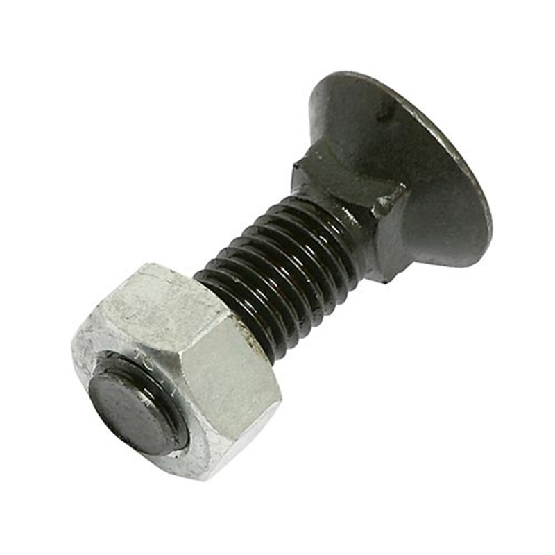 M14 x 35 Plated High Tensile Plough Bolt & Nut