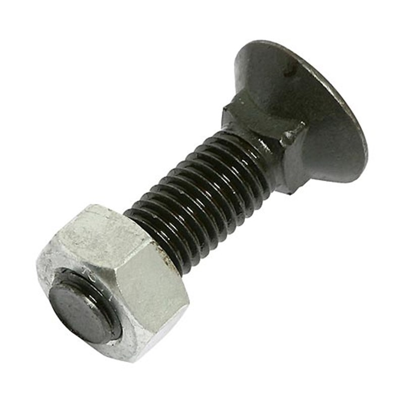 M14 x 50 Plated High Tensile Plough Bolt & Nut (Pk 10)