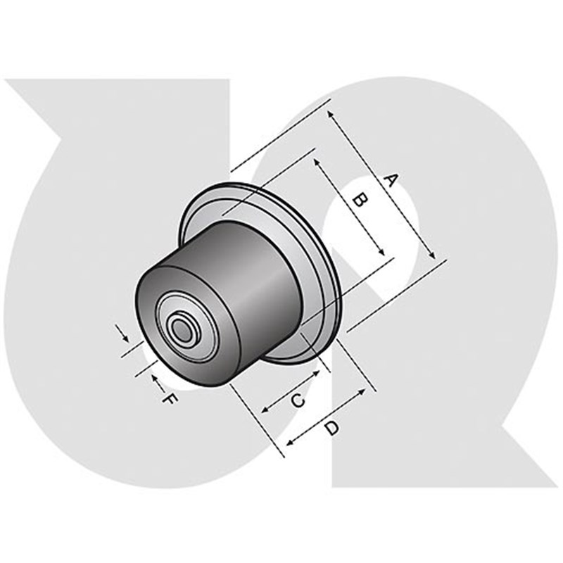 95mm Flanged Poly Roller (to fit Grimme)