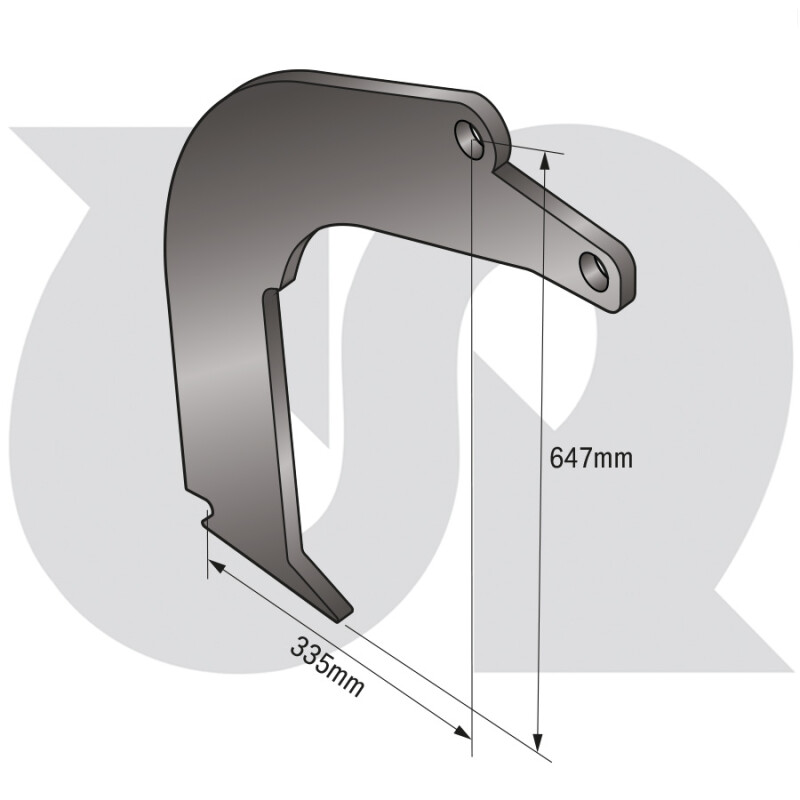 Hydraulic Leg, Swept/Curved, 25mm Thick (to fit HE-VA Combi-Lift, earlier models)