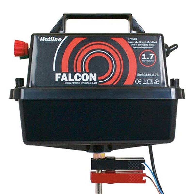 Hotline Falcon Solar 1.7 joule 12v Battery Fencer c/w Solar Panel (47HLB500 & 47SP10W-S)