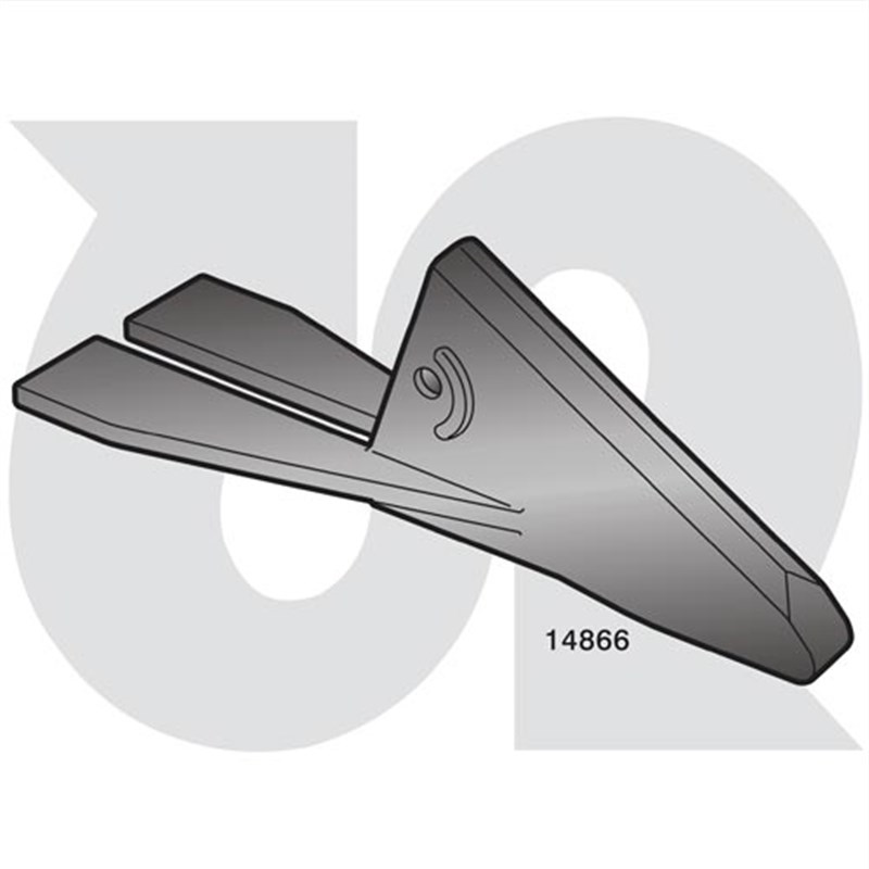 Point, cast moly/chrome steel (for use with conversion adaptor 14865 to fit MZURI Pro-Till)