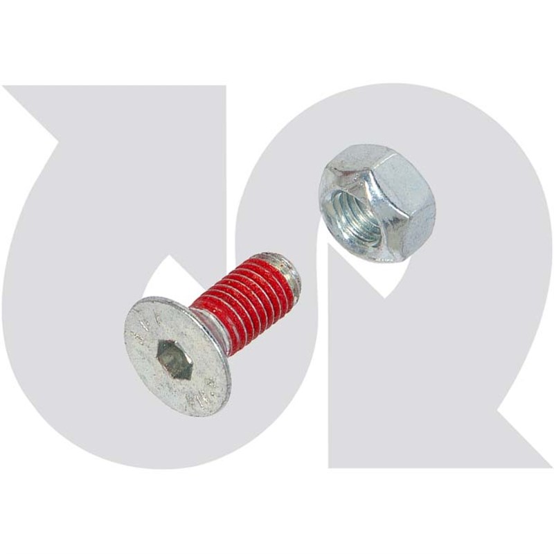 M8 x 20mm C/Sunk Set Screw + Loctite (GR10.9, DIN 7991) c/w Stover Nuts (Pk 30) 