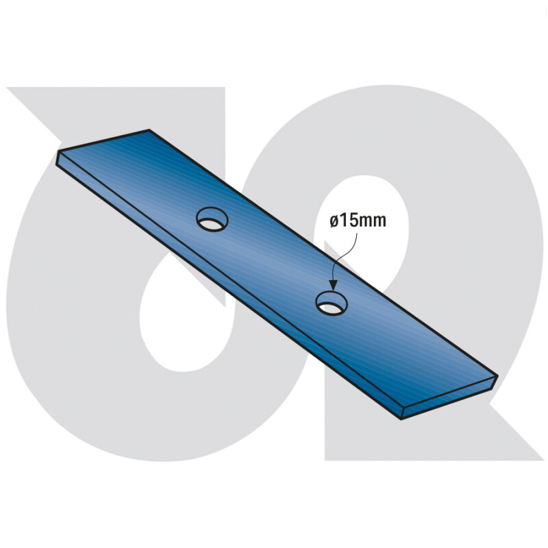 Rear Discharge Spreader Blade, ø15mm for M14 bolts (to fit BUNNING)