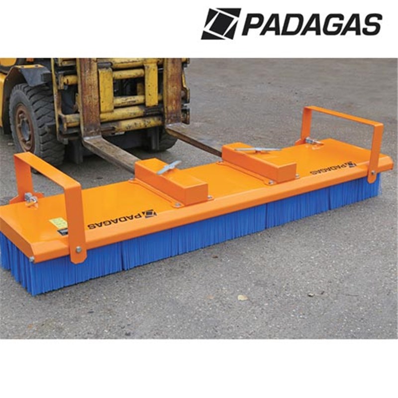 2.4m PADAGAS Push-Broom c/w Fork Lift Tine Pockets