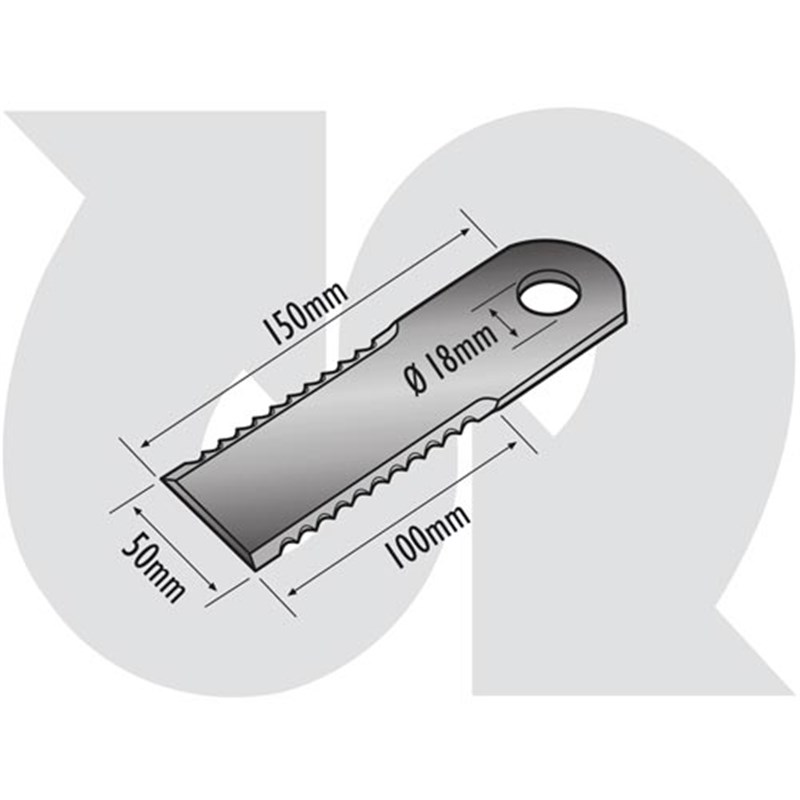 Rotating Blade, 5mm (serrated on 2 sides)