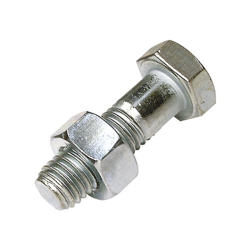 M14 x 40 Plated High Tensile Set Screw & Nut (Pk 10)