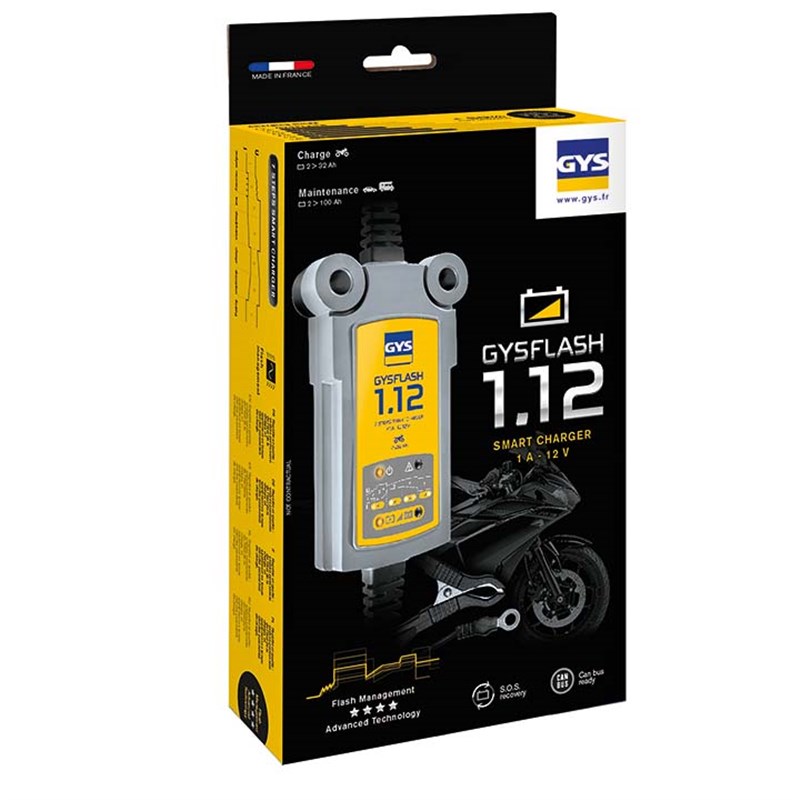 GYSFLASH 1.12 12V Smart Battery Charger (230 volt)