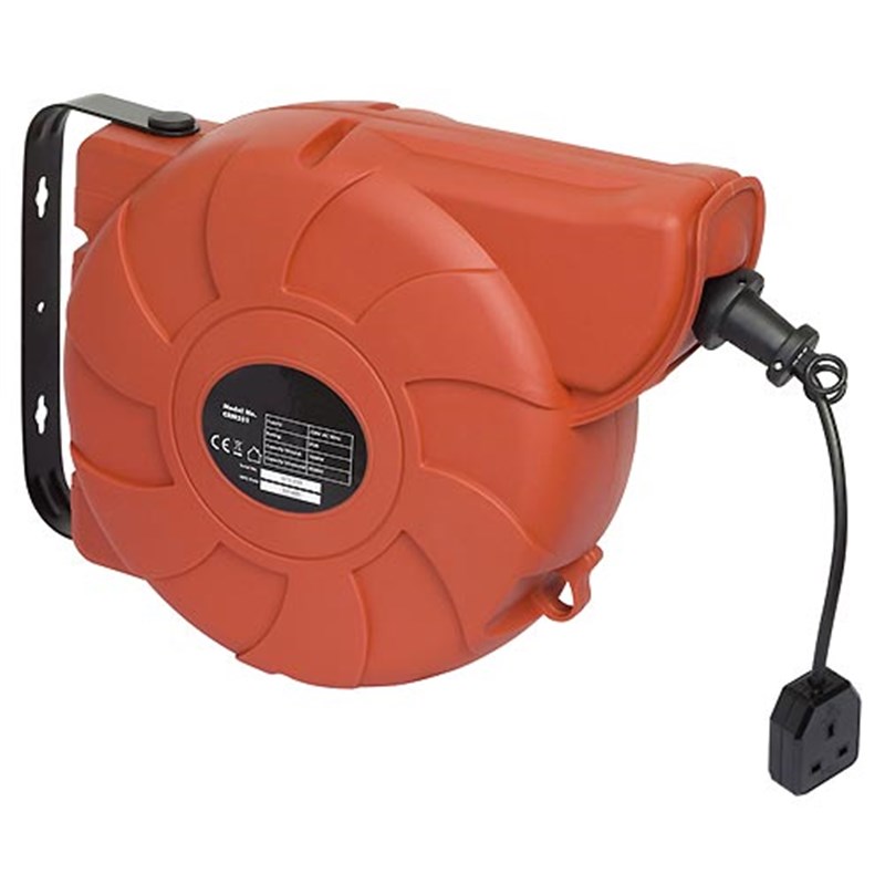 25m Retractable Cable Reel System (1 x 230 Volt Socket)