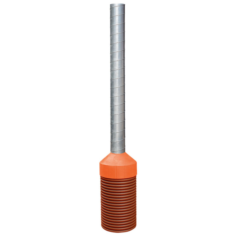 4m Plug&Cool Grain Pedestal Unit, with 200mm Dia Metal Outlet Pipe (excluding fan).