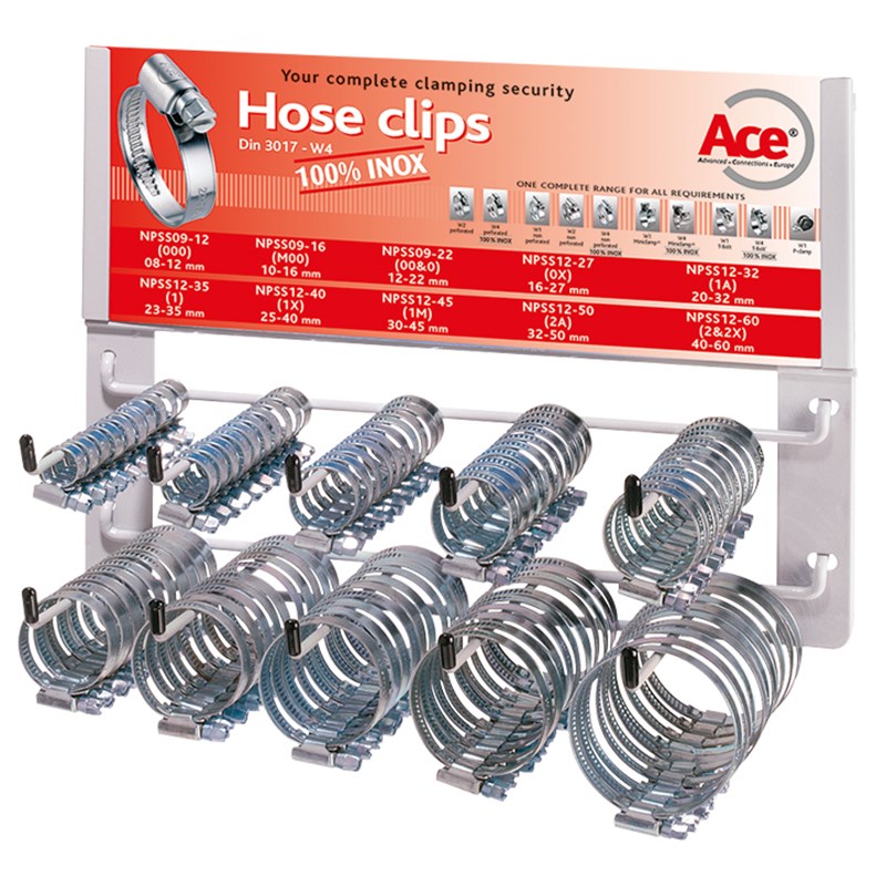 Stainless Steel Hose Clips – Selection Rack