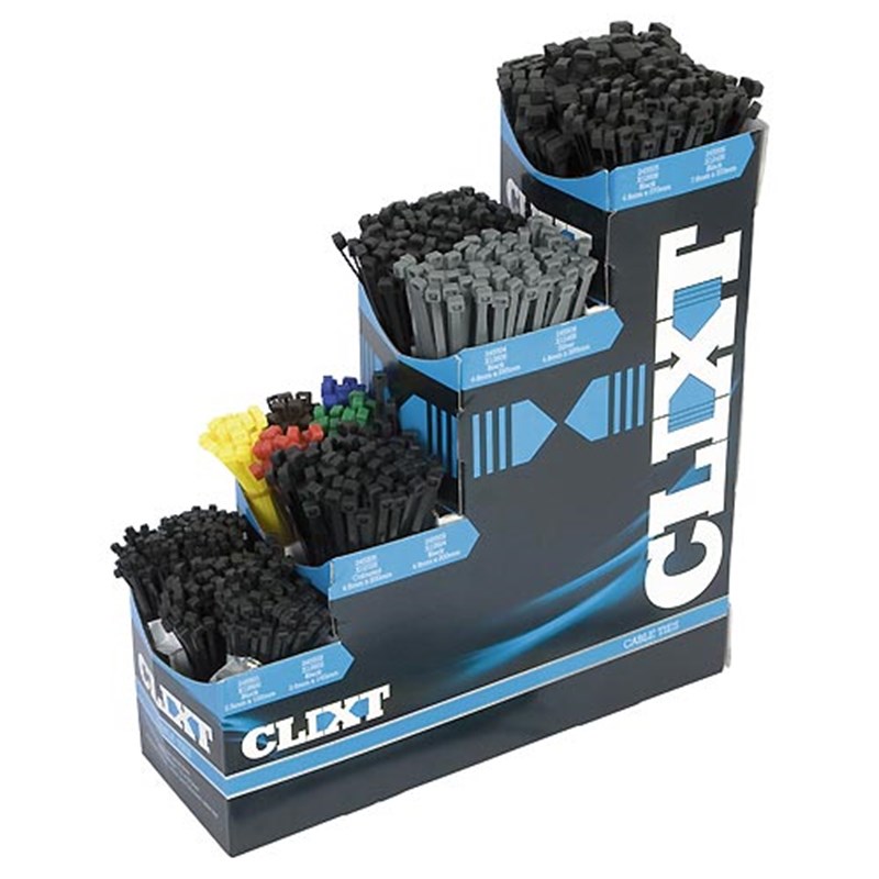 Choice Box of 1,000 Assorted Cable Ties in 8 Sizes