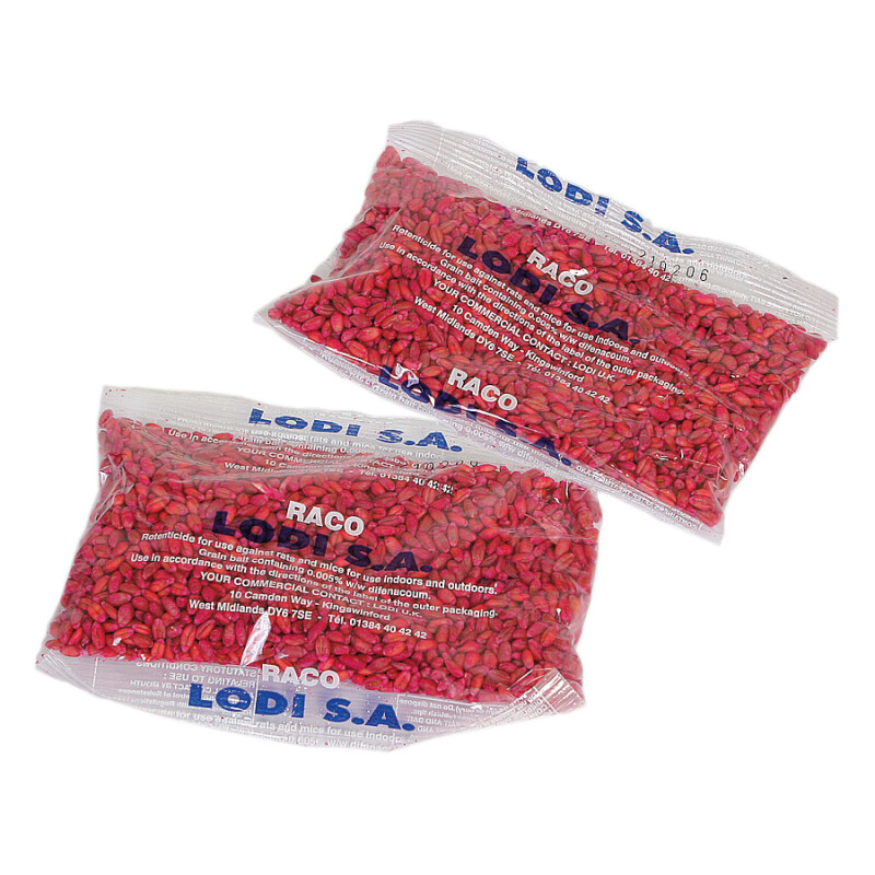 RUBY Throw Bag, Whole Grain Rat Poison (Difenacoum), 10kg