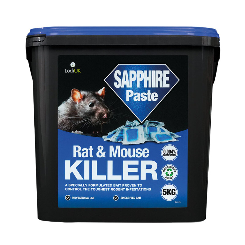 SAPPHIRE Paste Sachet Rat Poison (Brodifacoum), 5kg