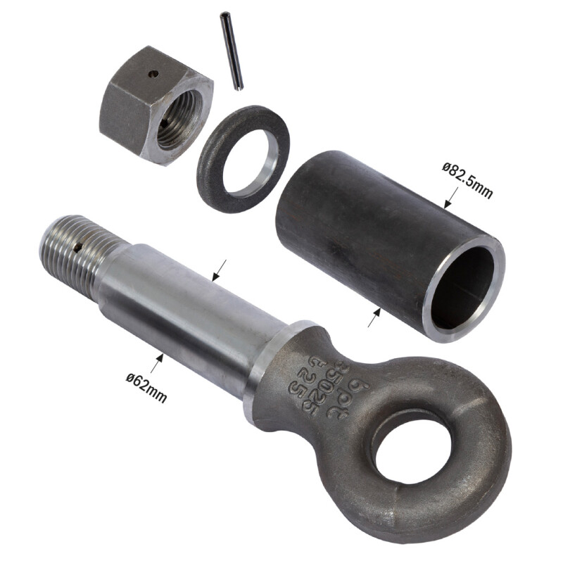 Heavy Duty Swivel Drawbar Eye, 25 tonne rated
