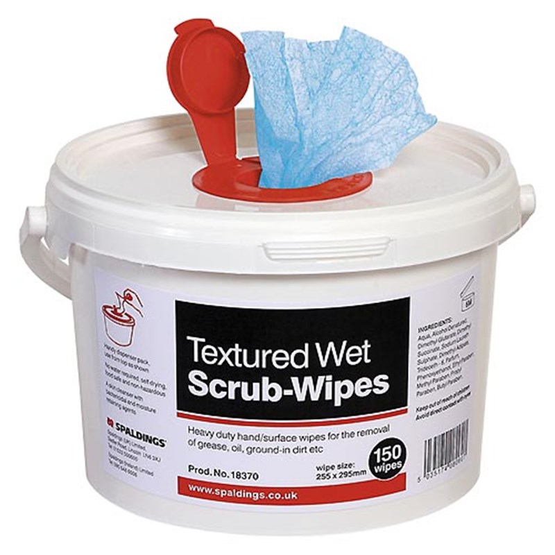 Heavy Duty Wet Scrub-wipes (Tub of 150 wipes)