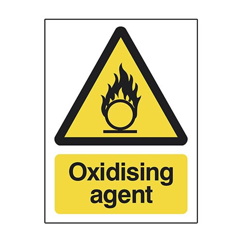 Oxidising Agent Sign 300 x 400 x 3mm