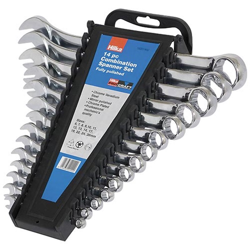 14 Piece Metric Combination Spanner Set (6mm – 26mm)