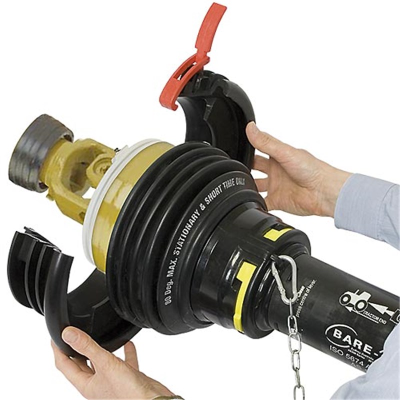 BARE-Co Wide-Angle PTO Guard. Fits 76 – 126mm wide yokes. Closed length: 1500mm