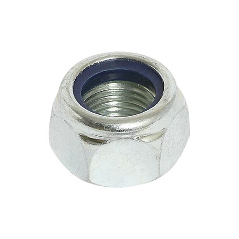 M10 Fine Thread Hexagon Nylon Insert Nut (Pk 10)