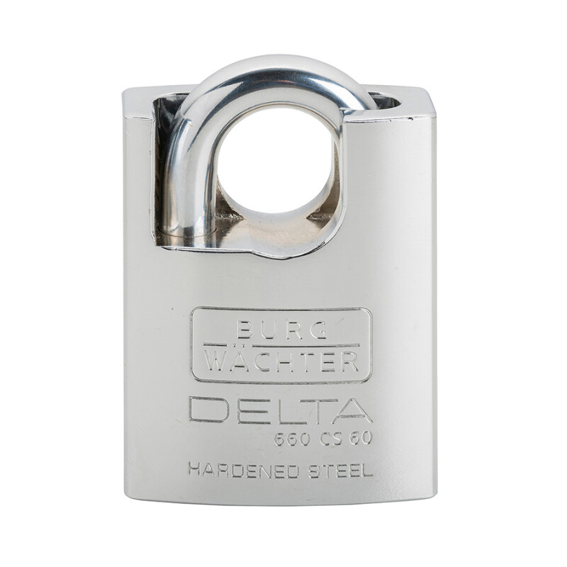 60mm Solid Hardened Steel Closed Shackle Padlock (Delta 660 CS 60)